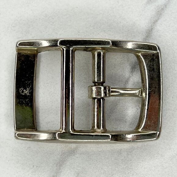 Silver Tone Simple Basic Belt Buckle - Picture 2 of 7